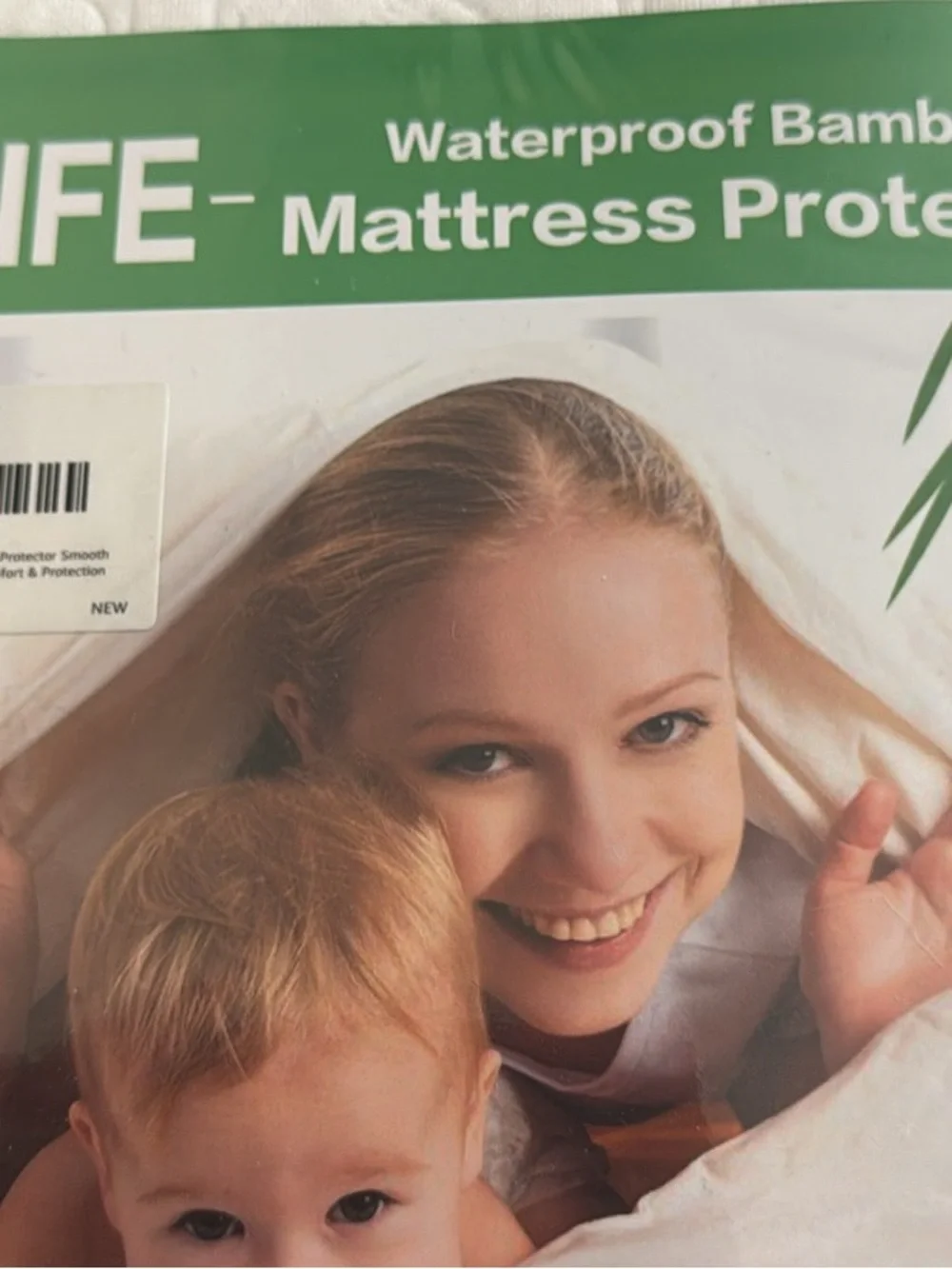 Waterproof Bamboo Mattress Protector - Cream